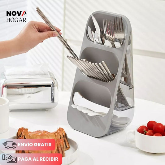 NeatTiers™ Organizador y Escurridor para Cubiertos 3 Niveles
