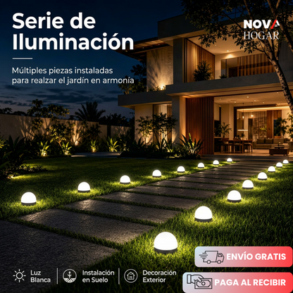2x1 OrbitGlow™ Lámpara Solar de Jardín en Esfera