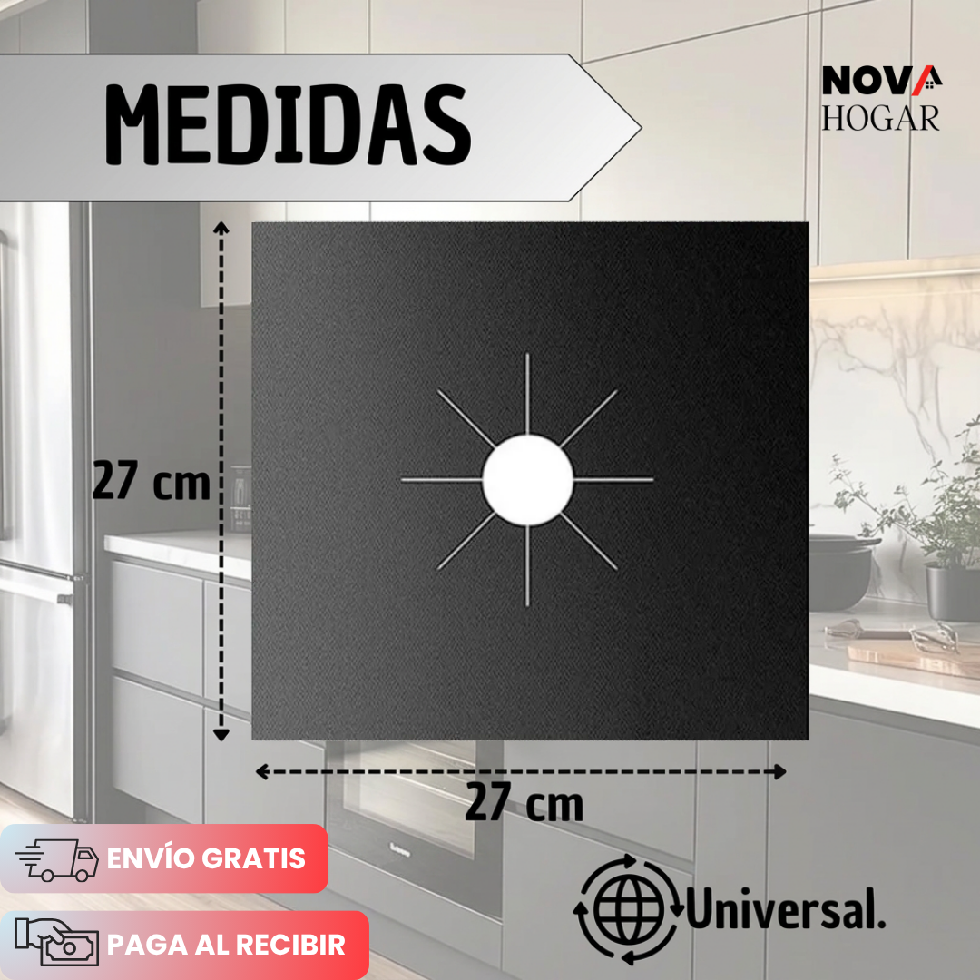 StoveGuard™ Set X4 Protectores Reutilizables Para Tu Estufa