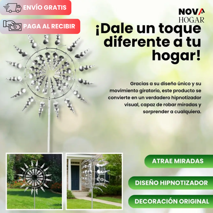 ZenBreeze™ Molino Metálica De Jardín Dinámico