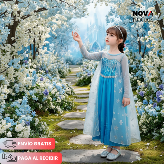 PrincessCollection™ Vestido de Princesa Elsa para Niña