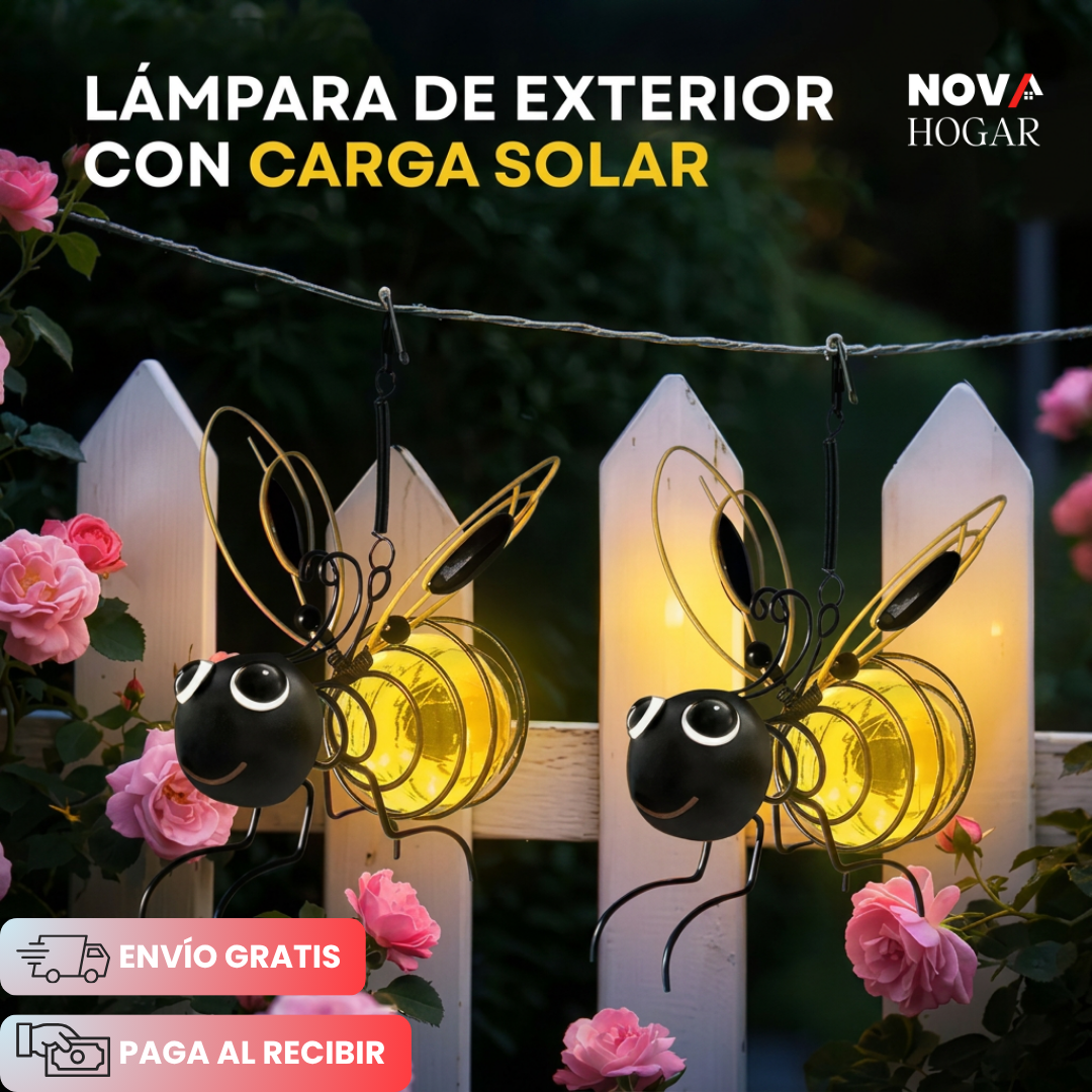 2x1 GardenBuzz™ Lámparas Solares Decorativas de Abeja