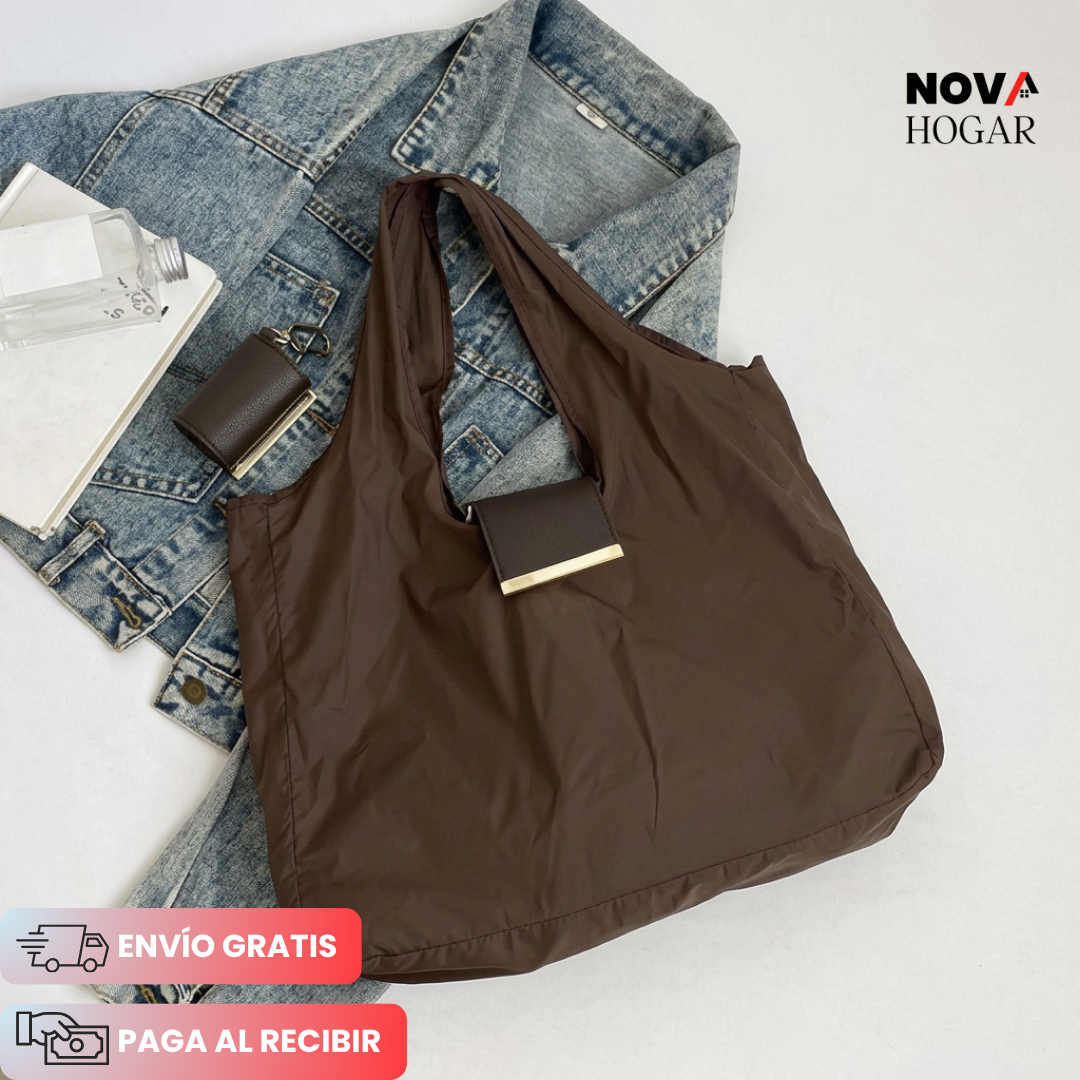 PocketTote™ Bolso Plegable Tipo Llavero de Alta Calidad