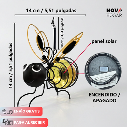 2x1 GardenBuzz™ Lámparas Solares Decorativas de Abeja