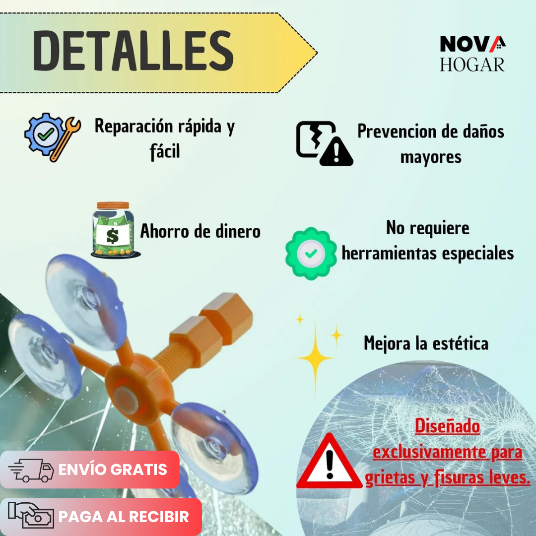 SaveGlass™ Kit Reparador de Parabrisas