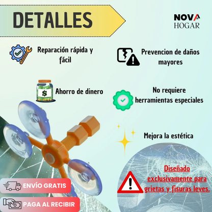 SaveGlass™ Kit Reparador de Parabrisas