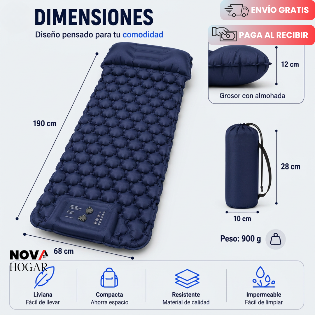 FlashPad™ Colchoneta Ergonómica De Rápido Inflado