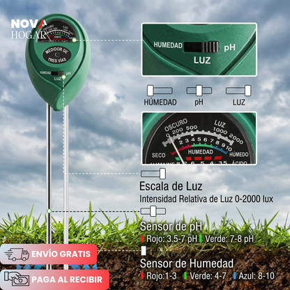 SoilSwift™ Probador De Suelo Para Plantas 3 en 1