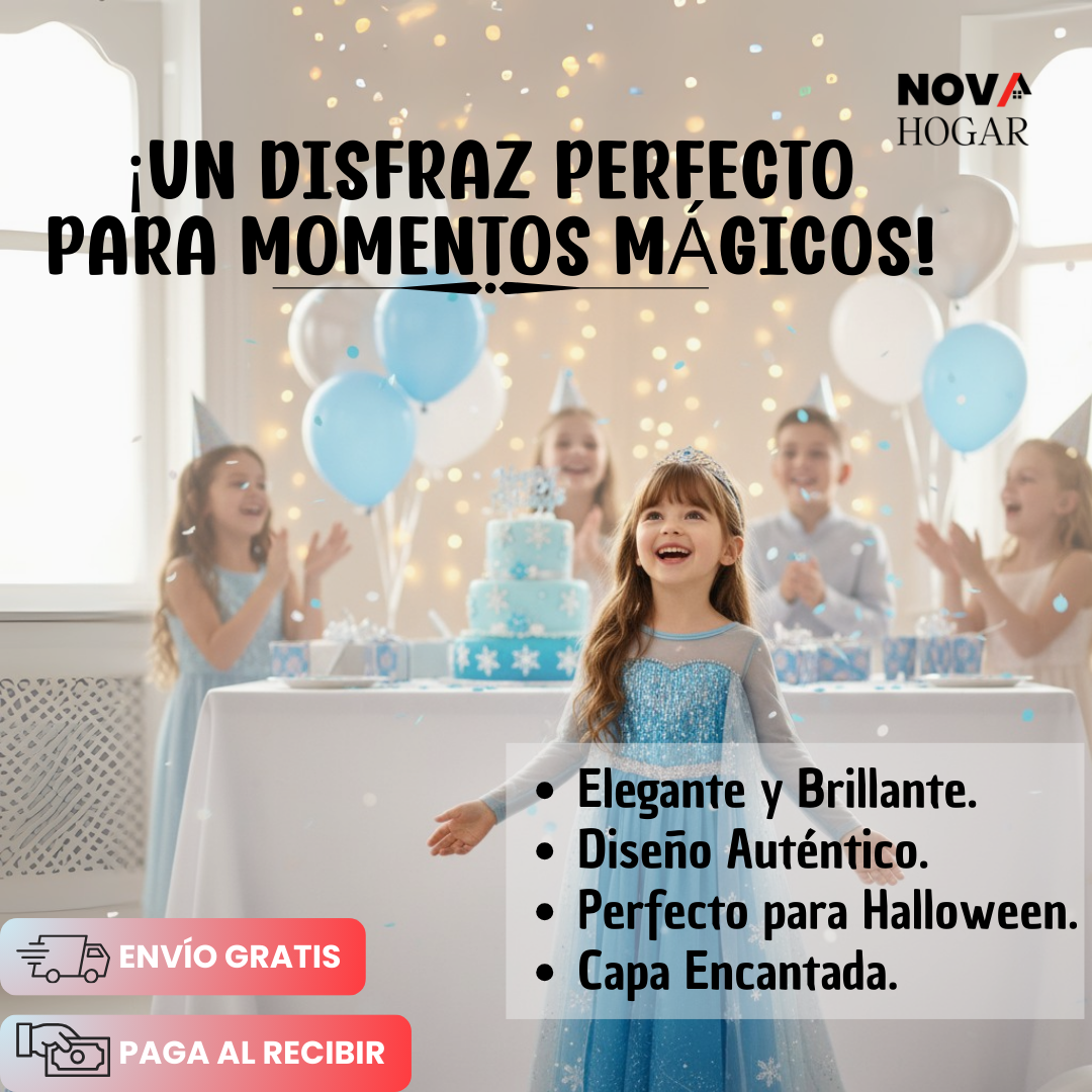 PrincessCollection™ Vestido de Princesa Elsa para Niña