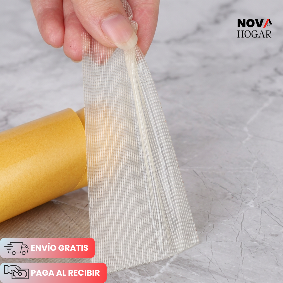 ClearGrip™ Cinta Doble Cara de Malla Extra Fuerte