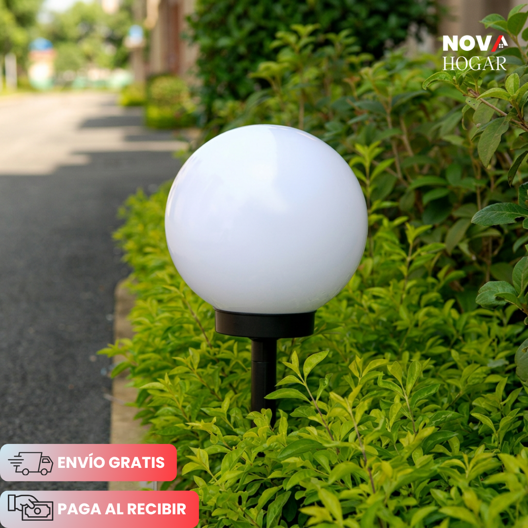 2x1 OrbitGlow™ Lámpara Solar de Jardín en Esfera