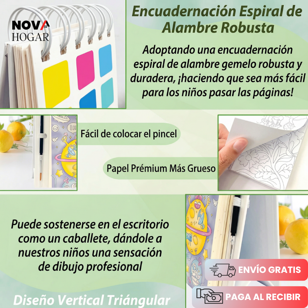 LittlePainter™ Set x3 Libro de Acuarelas para el Desarrollo Infantil