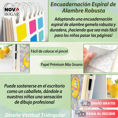 LittlePainter™ Set x3 Libro de Acuarelas para el Desarrollo Infantil