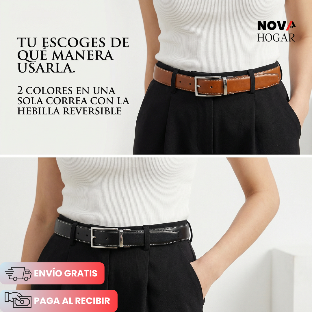 DuoChic™ Correa Reversible Elegante para Dama