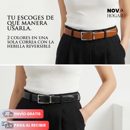 DuoChic™ Correa Reversible Elegante para Dama