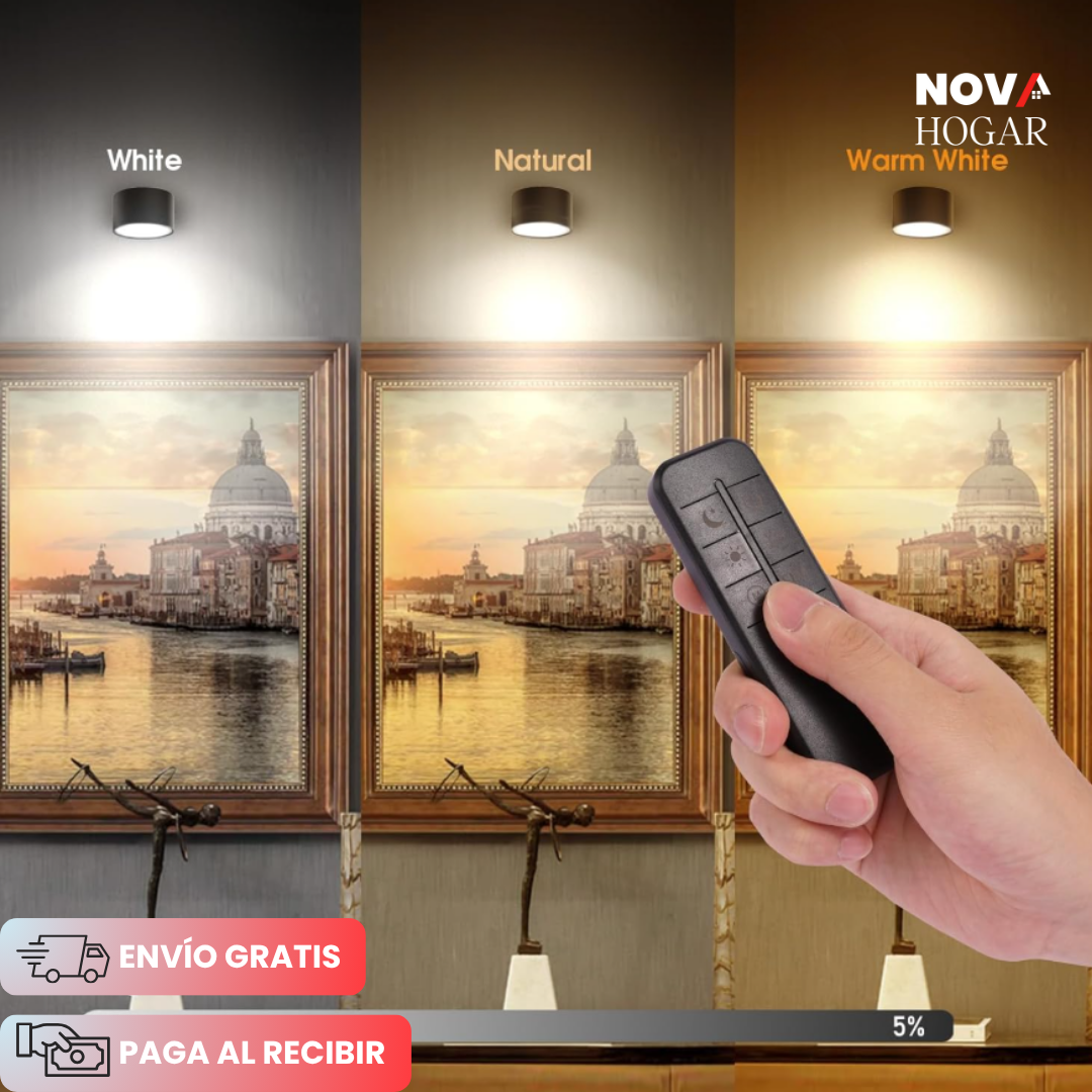 2x1 LumiArc™ Luz de Pared Magnética Recargable