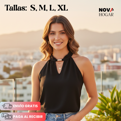 ChicBreeze™ Blusa Elegante y Fresca de Rayón