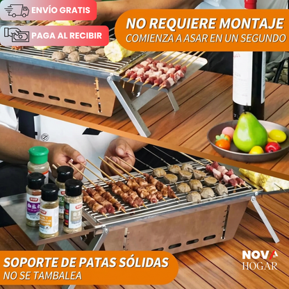 GoGrill™ Asador Portátil De Acero Inoxidable