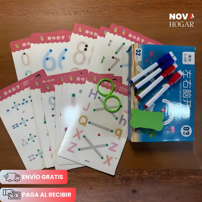 KinderFlow™ Cuaderno De Trazos Mágicos Educativo