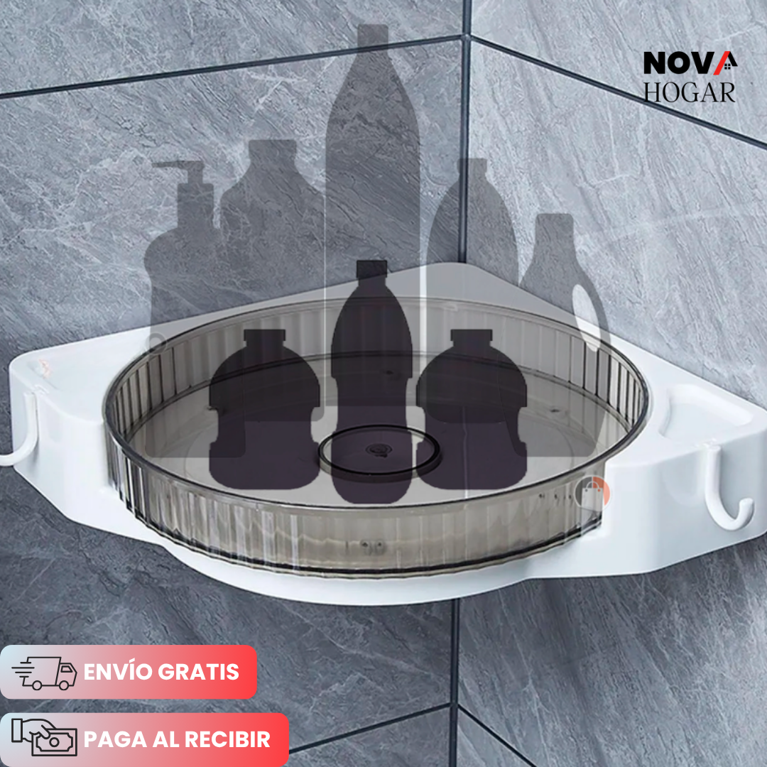 CornerGlide™ Estante Giratorio de Esquina para Baño