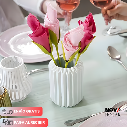 FloraNapkin™ Set x6 Organizadores De Servilletas Florales