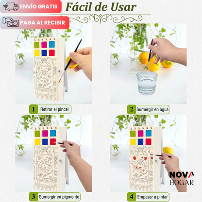 LittlePainter™ Set x3 Libro de Acuarelas para el Desarrollo Infantil