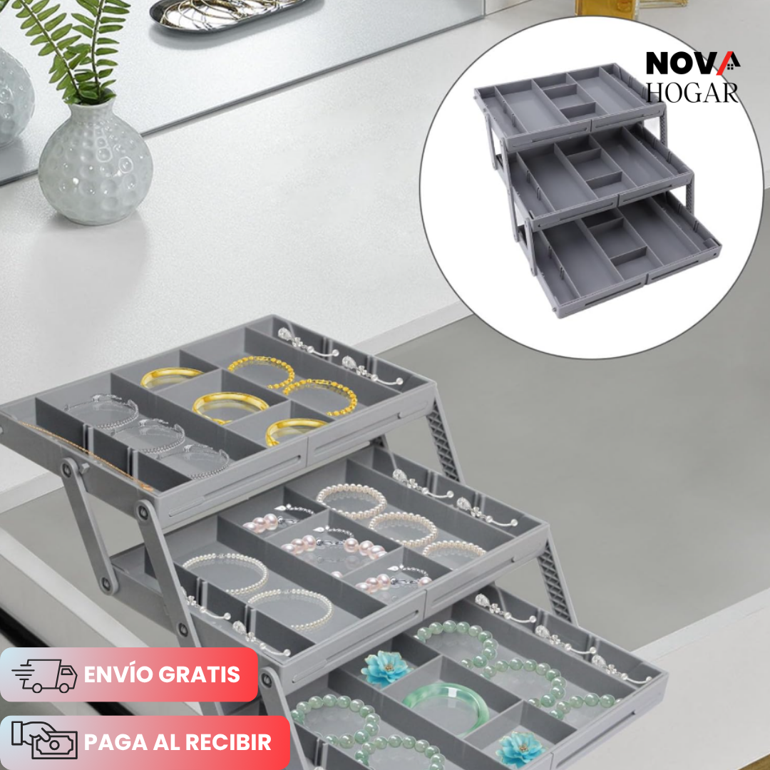 SlideBin™ Organizador de 3 Niveles Ajustable