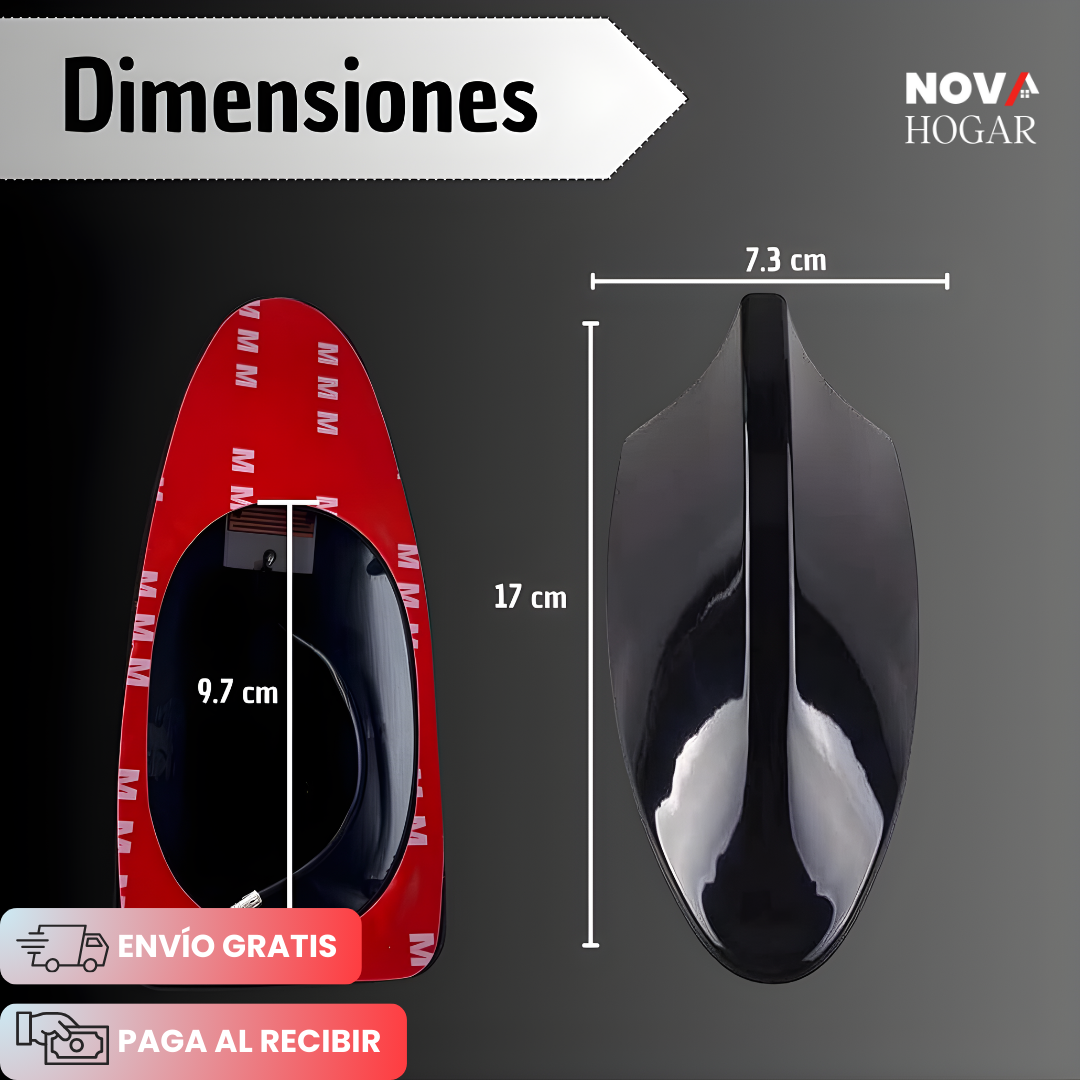 WaveShark™ Antena Tiburón Amplificadora para Auto