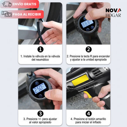 SmartPressure™ Compresor Digital Portátil De Neumáticos.