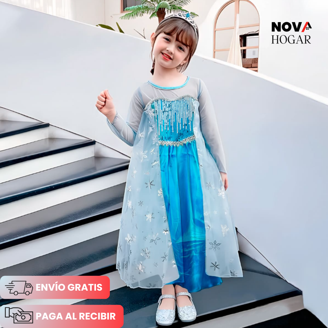 PrincessCollection™ Vestido de Princesa Elsa para Niña