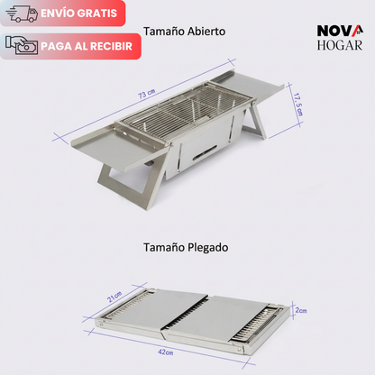 GoGrill™ Asador Portátil De Acero Inoxidable