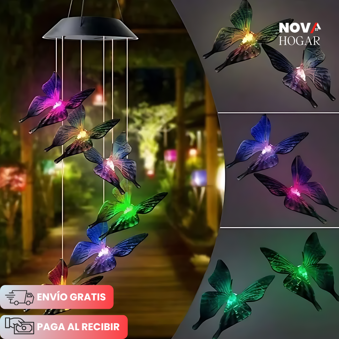 LumiFlutter™ Campanillas de Mariposas con Energía Solar