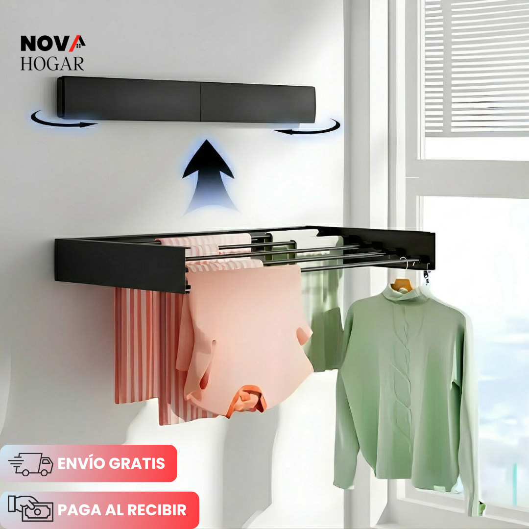 SlimDry™ Tendedero Plegable de Pared con Diseño Discreto 60cm