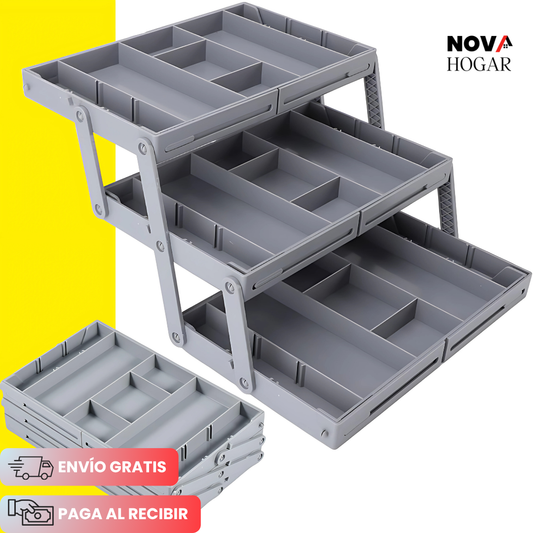 SlideBin™ Organizador de 3 Niveles Ajustable