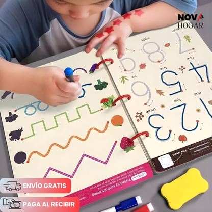 KinderFlow™ Cuaderno De Trazos Mágicos Educativo