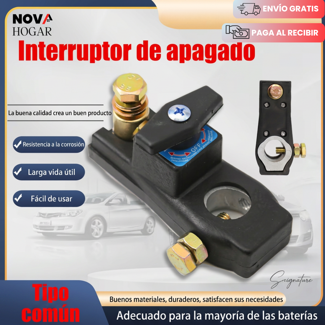VoltSwitch™ Interruptor Desconector de Batería para Carros