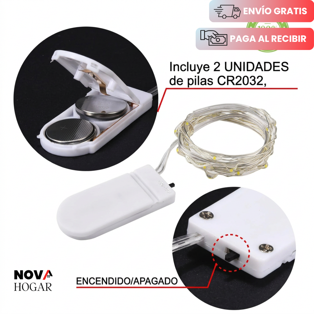 2x1 BloomLight™ Apliques Con Iluminación Floral Suave