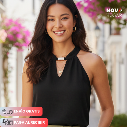 ChicBreeze™ Blusa Elegante y Fresca de Rayón