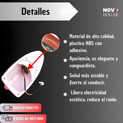 WaveShark™ Antena Tiburón Amplificadora para Auto