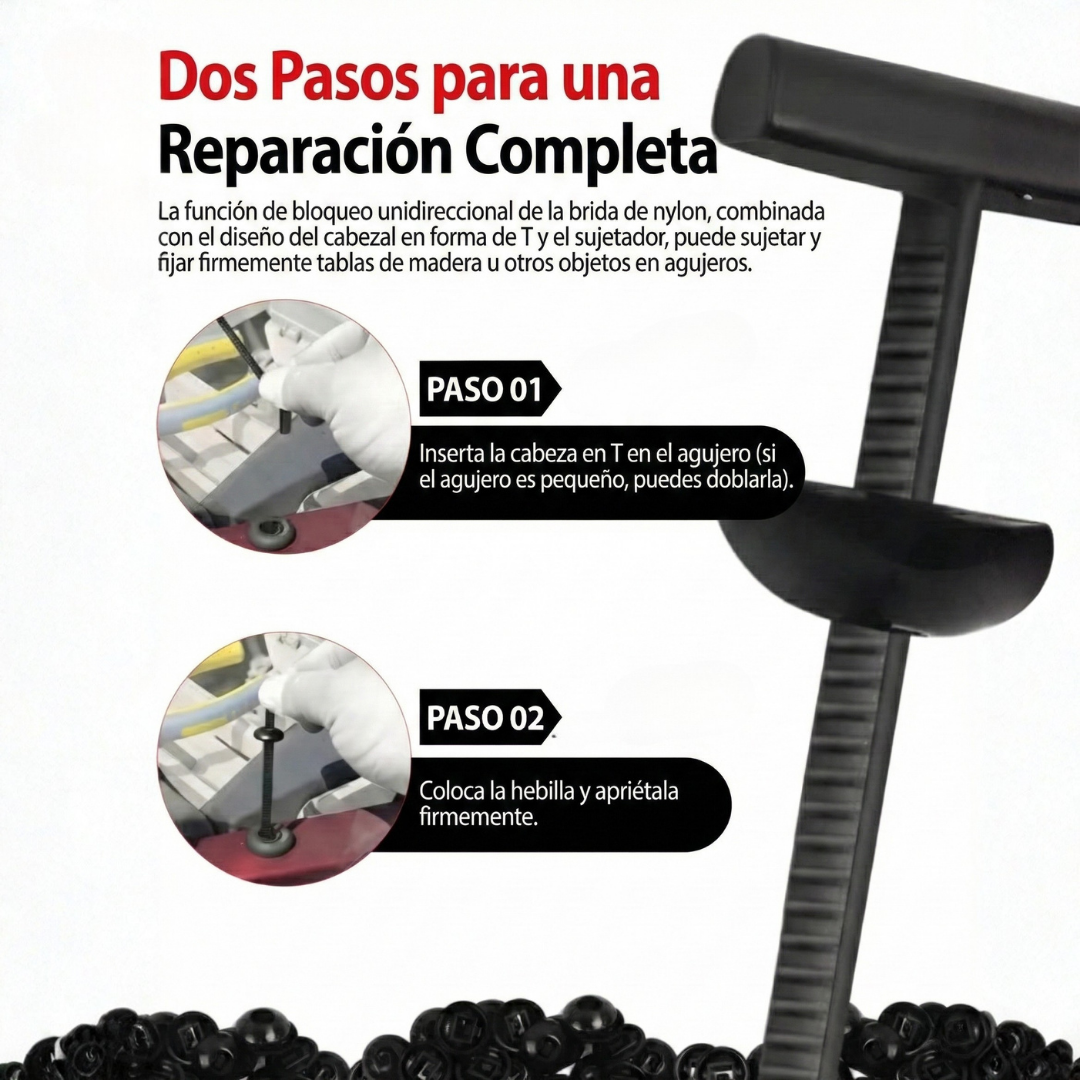Pack x120 QuickFix™ Clips Universales de Fijación Rápida