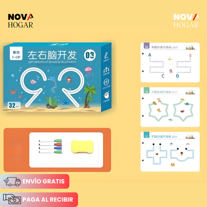 KinderFlow™ Cuaderno De Trazos Mágicos Educativo