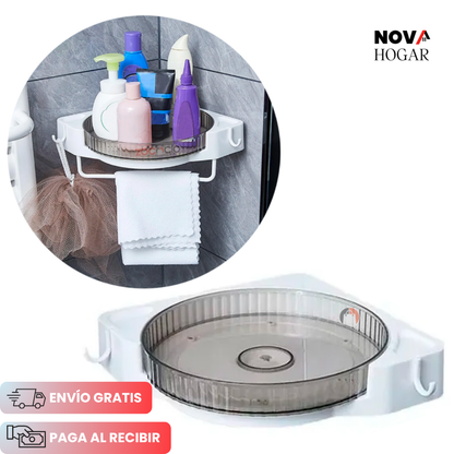 CornerGlide™ Estante Giratorio de Esquina para Baño