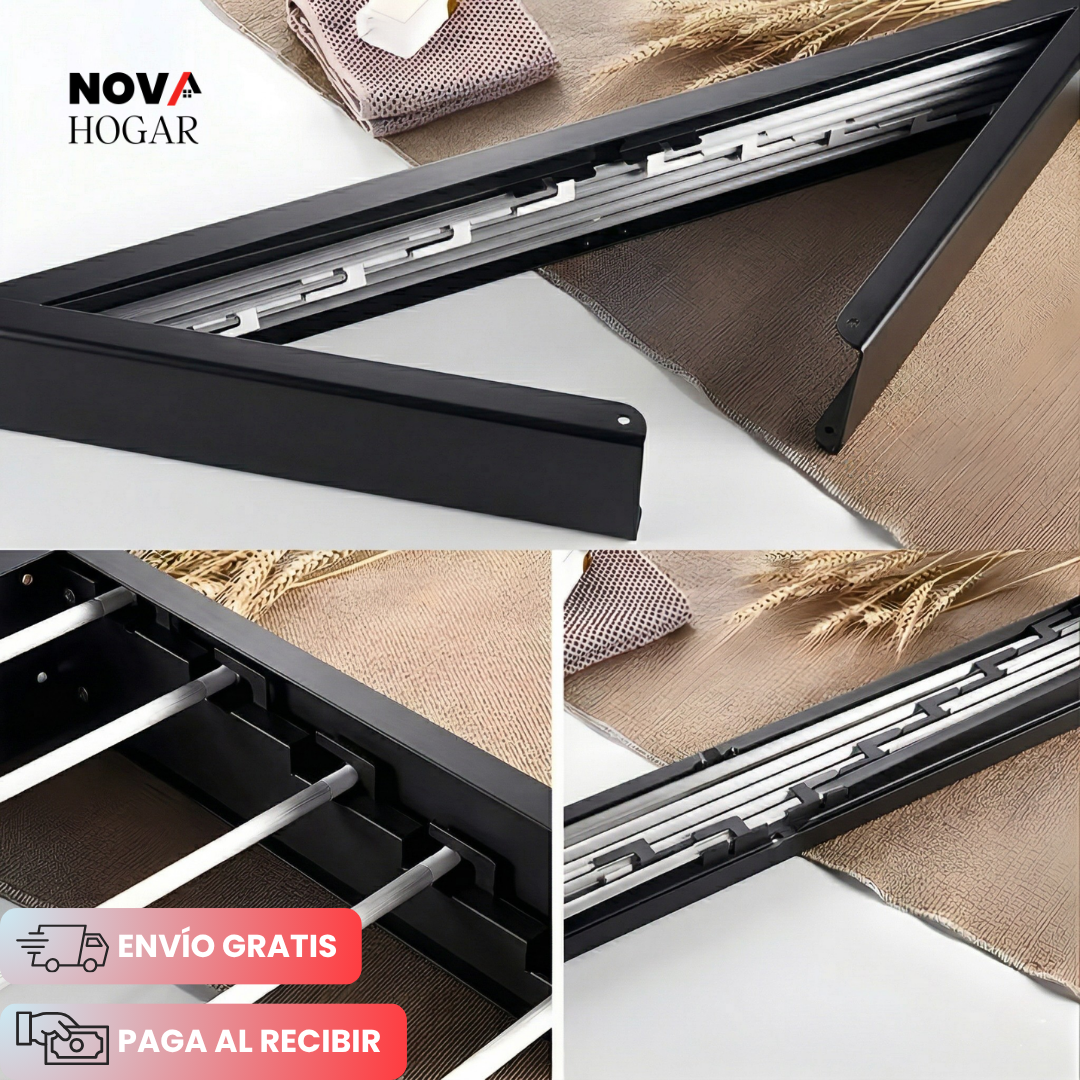 SlimDry™ Tendedero Plegable de Pared con Diseño Discreto 60cm