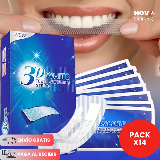 Pack x14 WhiteGlow™ Tiras Blanqueadoras de Dientes