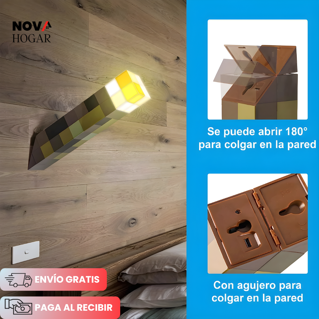 PixelTorch™ Lámpara de Antorcha Pixelada