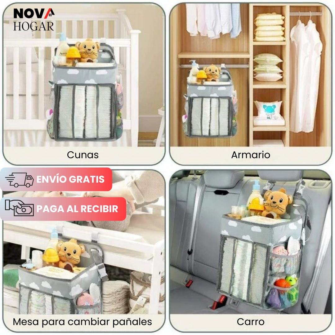 BabyEase™ Práctico Organizador de Pañales para Cuna