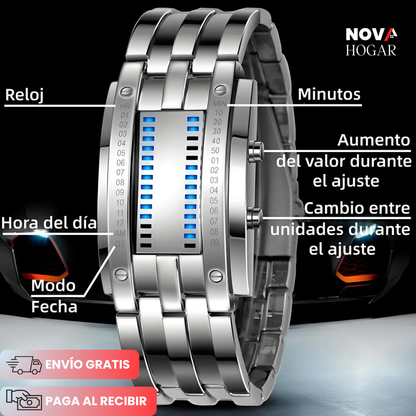 Axiom™ Elegante Reloj Digital Binario para Hombre
