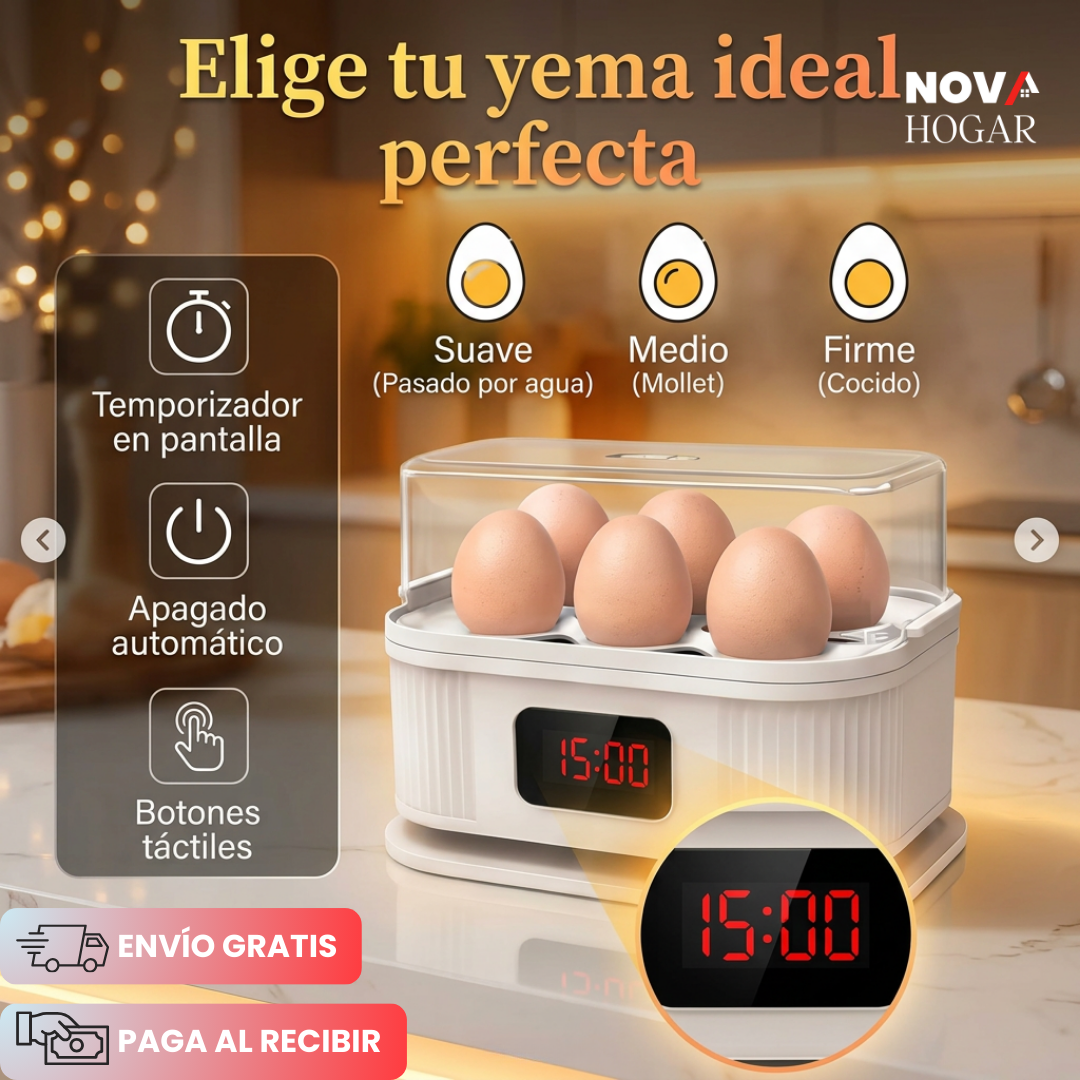 EggSwift™ Cocedor De Huevos Automático y Rápido