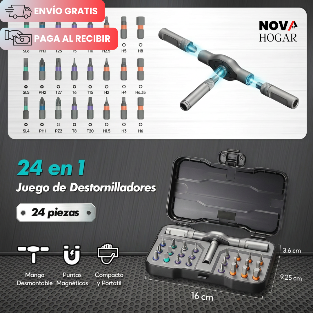 IronDrive™ Kit Destornillador Profesional De Trinquete