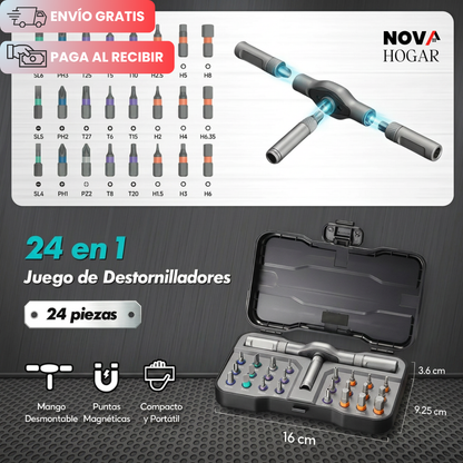 IronDrive™ Kit Destornillador Profesional De Trinquete